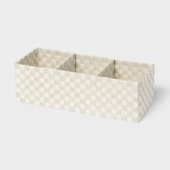 Woven Plastic 3 Compartment Bin - Brightroom™ -Decorate Storage Shop GUEST fe659558 a8e3 4c0f 90c3 83c445cc2e70